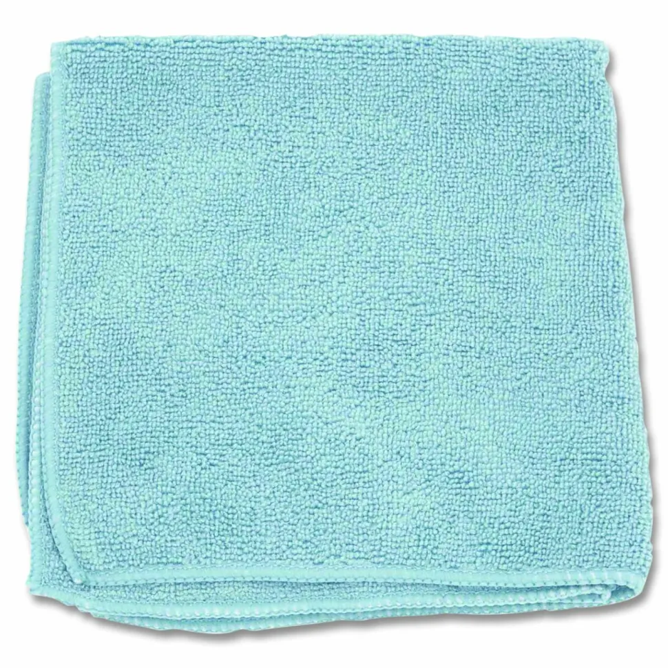 Boardwalk Microfiber Cleaning Cloths, 12 x 12, Blue, 12/Pack