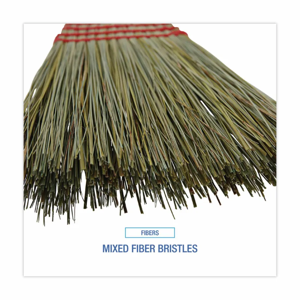 Boardwalk Mixed Fiber Maid Broom, Mixed Fiber Bristles, 55" Overall Length, Natural