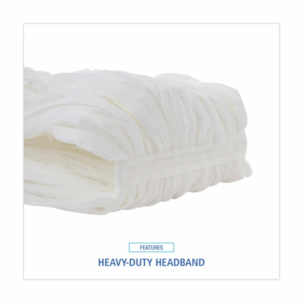 Boardwalk Mop Head, Looped, Enviro Clean With Tailband, Cotton/Synthetic, Medium, White, 12/Carton