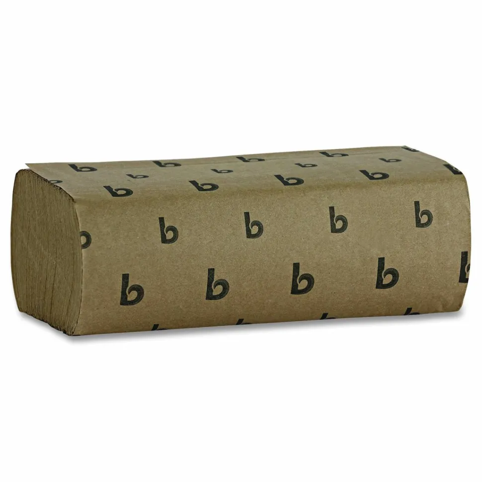 Boardwalk Multifold Paper Towels, 1-Ply, 9 x 9.45, Natural, 250/Pack, 16 Packs/Carton