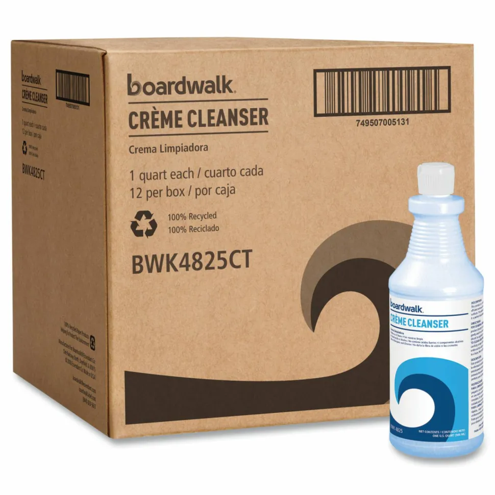 Boardwalk Multi-Surface Creme Cleanser, 32 oz Bottle, 12/Carton