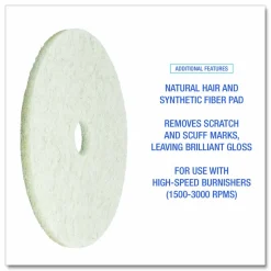 Boardwalk Natural Burnishing Floor Pads, 17