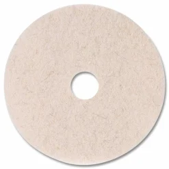 Boardwalk Natural Hog Hair Burnishing Floor Pads, 19" Diameter, Tan, 5/Carton
