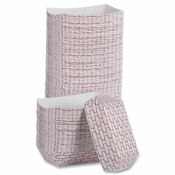 Boardwalk Paper Food Baskets, 6 oz Capacity, 3.78 x 4.3 x 1.08, Red/White, 1,000/Carton