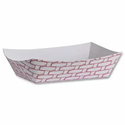 Boardwalk Paper Food Baskets, 6 oz Capacity, 3.78 x 4.3 x 1.08, Red/White, 1,000/Carton