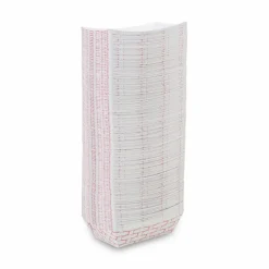 Boardwalk Paper Food Baskets, 2 lb Capacity, Red/White, 1,000/Carton