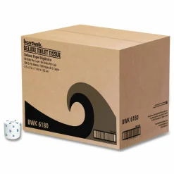 Boardwalk 2-Ply Toilet Tissue, Septic Safe, White, 125 ft Roll Length, 500 Sheets/Roll, 96 Rolls/Carton
