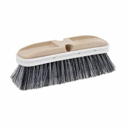 Boardwalk Polystyrene Vehicle Brush with Vinyl Bumper, Black/White Polystyrene Bristles, 10" Brush