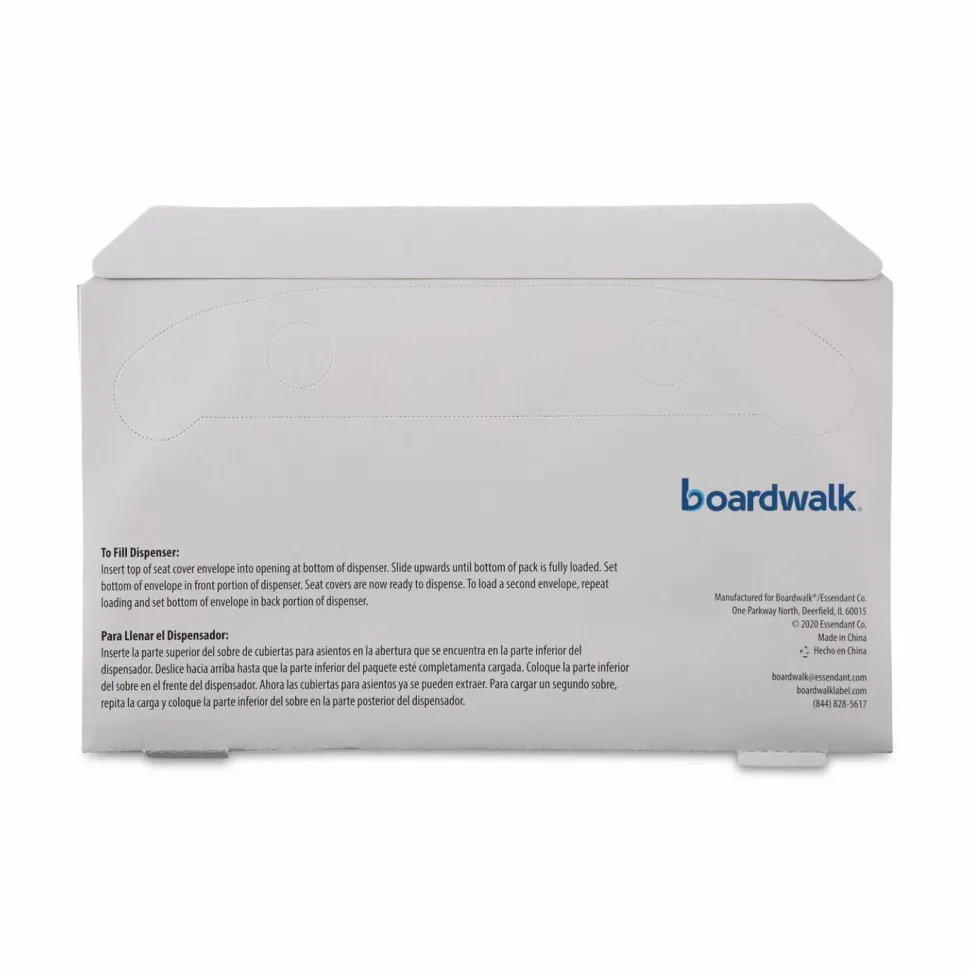 Boardwalk Premium Half-Fold Toilet Seat Covers, 14.17 x 16.73, White, 250/Sleeve, 4 Sleeves/Carton