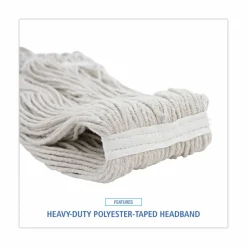 Boardwalk Pro Loop Web/Tailband Wet Mop Head, Cotton, 24 oz., White
