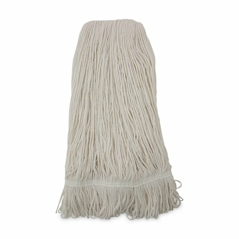Boardwalk Pro Loop Web/Tailband Wet Mop Head, Rayon, 24oz, White, 12/Carton