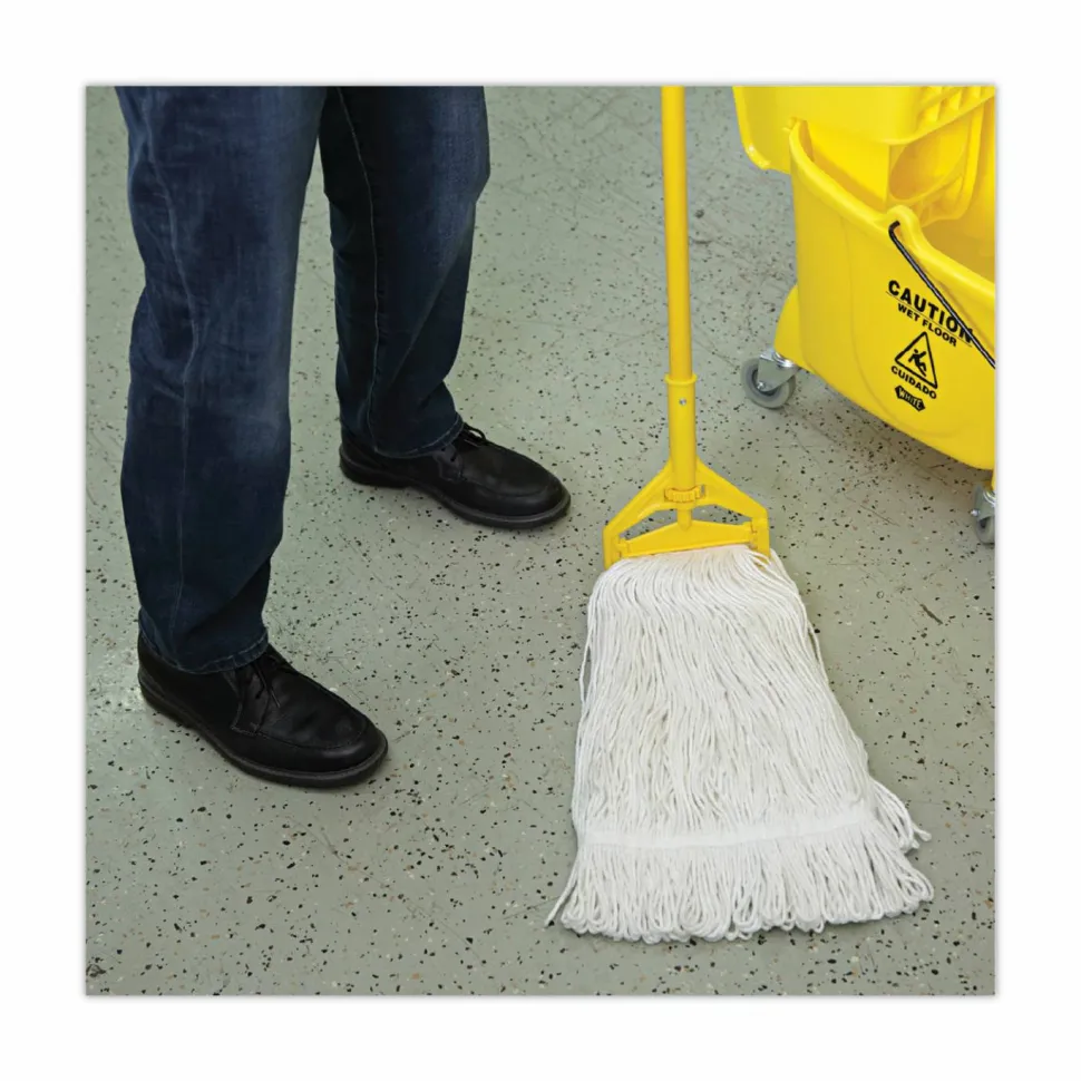 Boardwalk Pro Loop Web/Tailband Wet Mop Head, Rayon, 24oz, White, 12/Carton