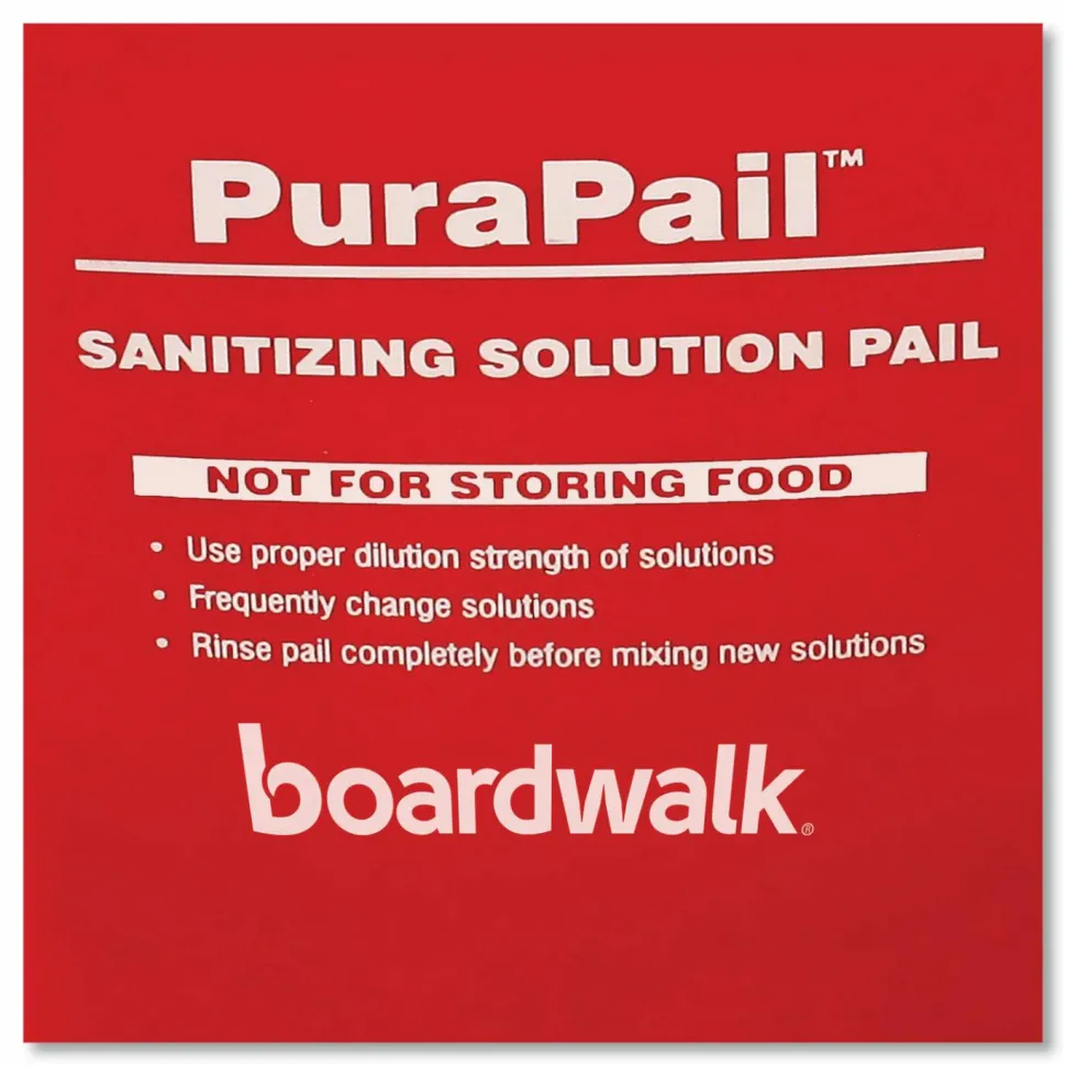 Boardwalk PuraPail, 6 qt, Red/White