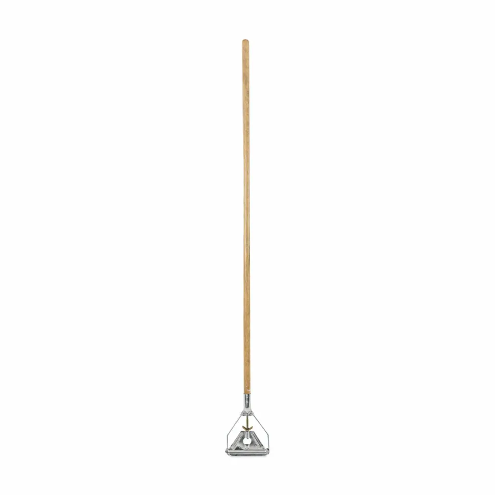 Boardwalk Quick Change Metal Head Wooden Mop Handle, Junior, 54", Natural