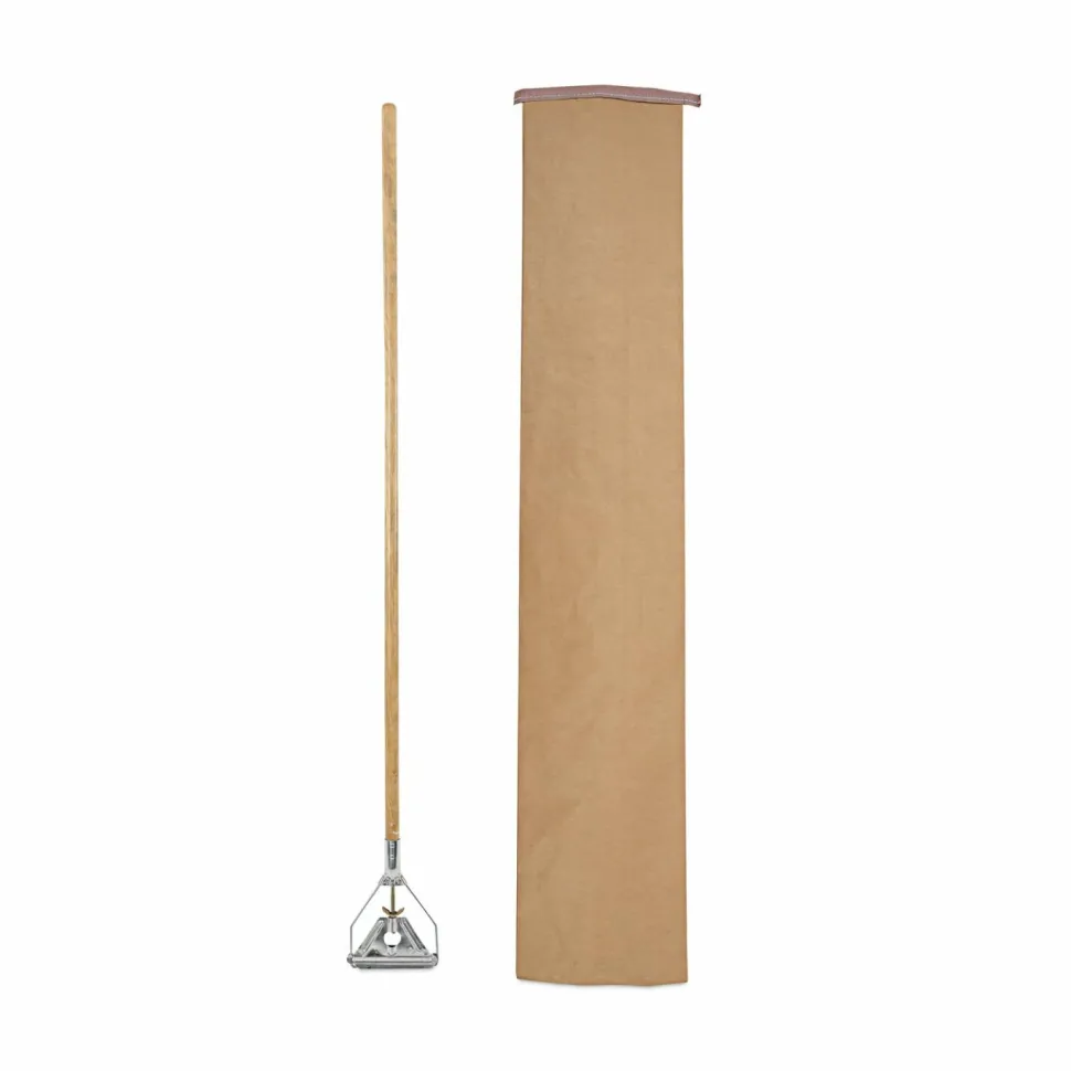 Boardwalk Quick Change Metal Head Wooden Mop Handle, Junior, 54", Natural