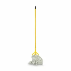 Boardwalk Quick Change Side-Latch Plastic/Aluminum Mop Handle, 60″, Yellow