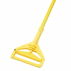 Boardwalk Quick Change Side-Latch Plastic/Aluminum Mop Handle, 60″, Yellow