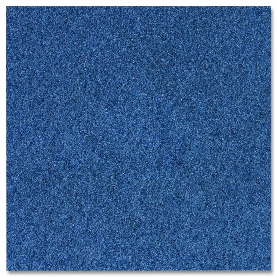 Boardwalk Scrubbing Floor Pads, 14" Diameter, Blue, 5/Carton