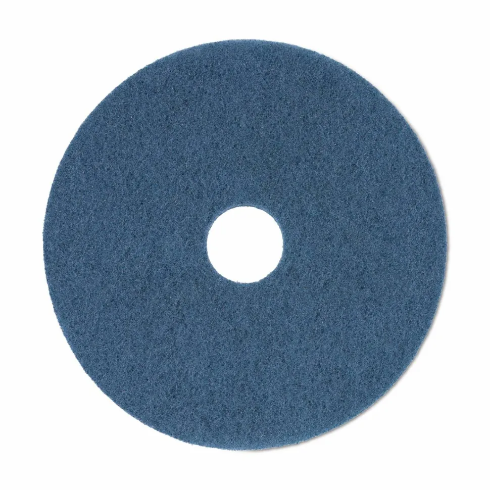 Boardwalk Scrubbing Floor Pads, 20" Diameter, Blue, 5/Carton