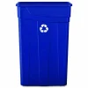 Boardwalk Slim Recycling Container, 23 gal, Polypropylene, Blue