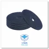 Boardwalk Stripping Floor Pads, 14" Diameter, Black, 5/Carton