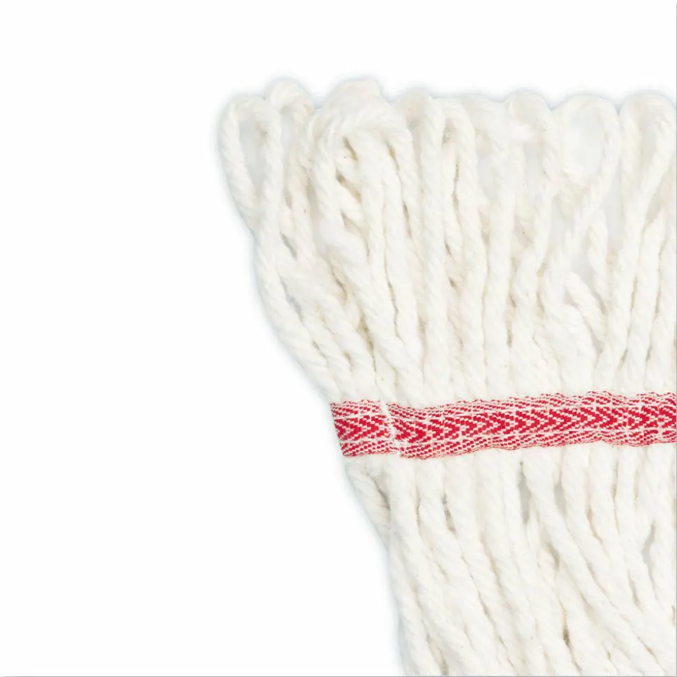 Boardwalk Super Loop Wet Mop Head, Cotton/Synthetic Fiber, 5" Headband, Large Size, White