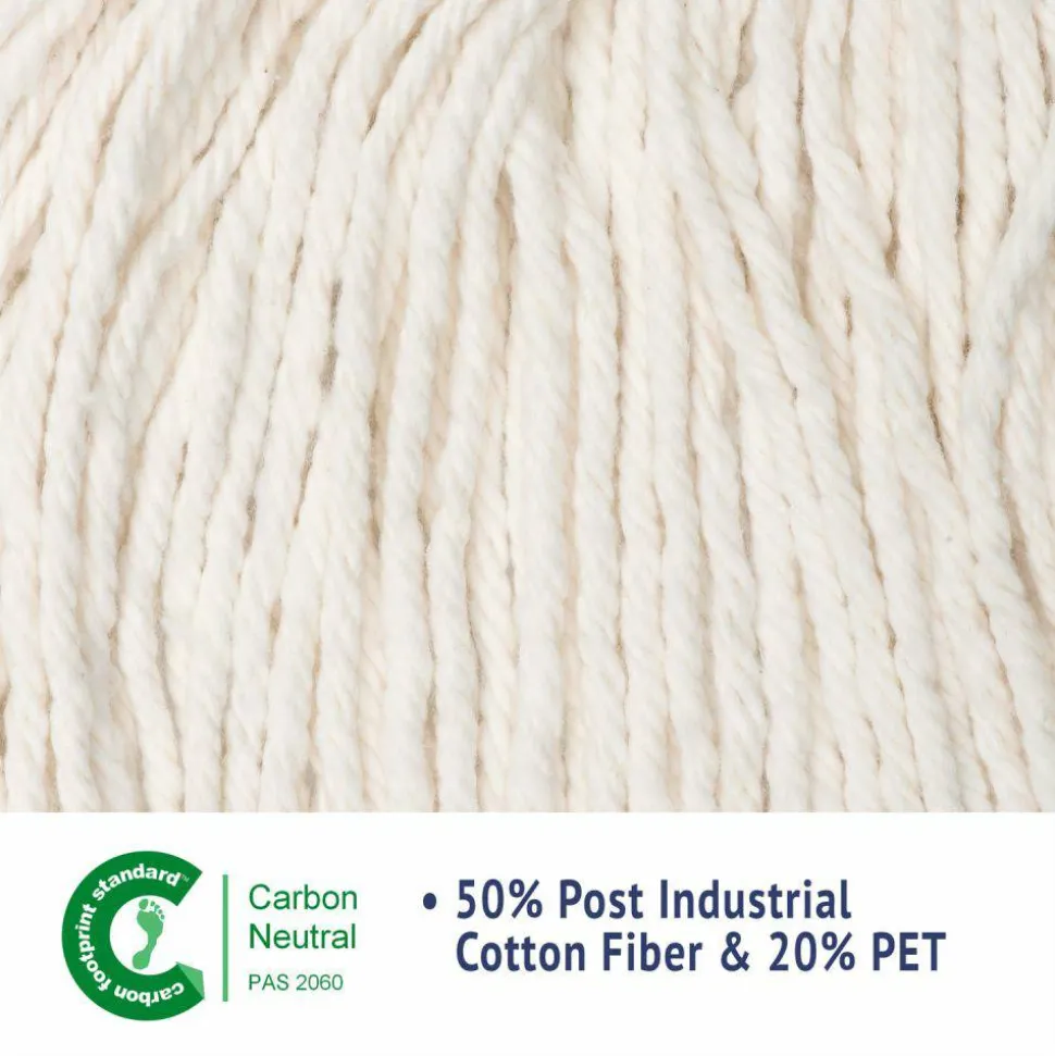 Boardwalk Super Loop Wet Mop Head, Cotton/Synthetic Fiber, 5" Headband, Large Size, White
