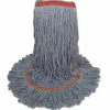 Boardwalk Super Loop Wet Mop Head, Cotton/Synthetic Fiber, 1" Headband, Large Size, Blue, 12/Carton