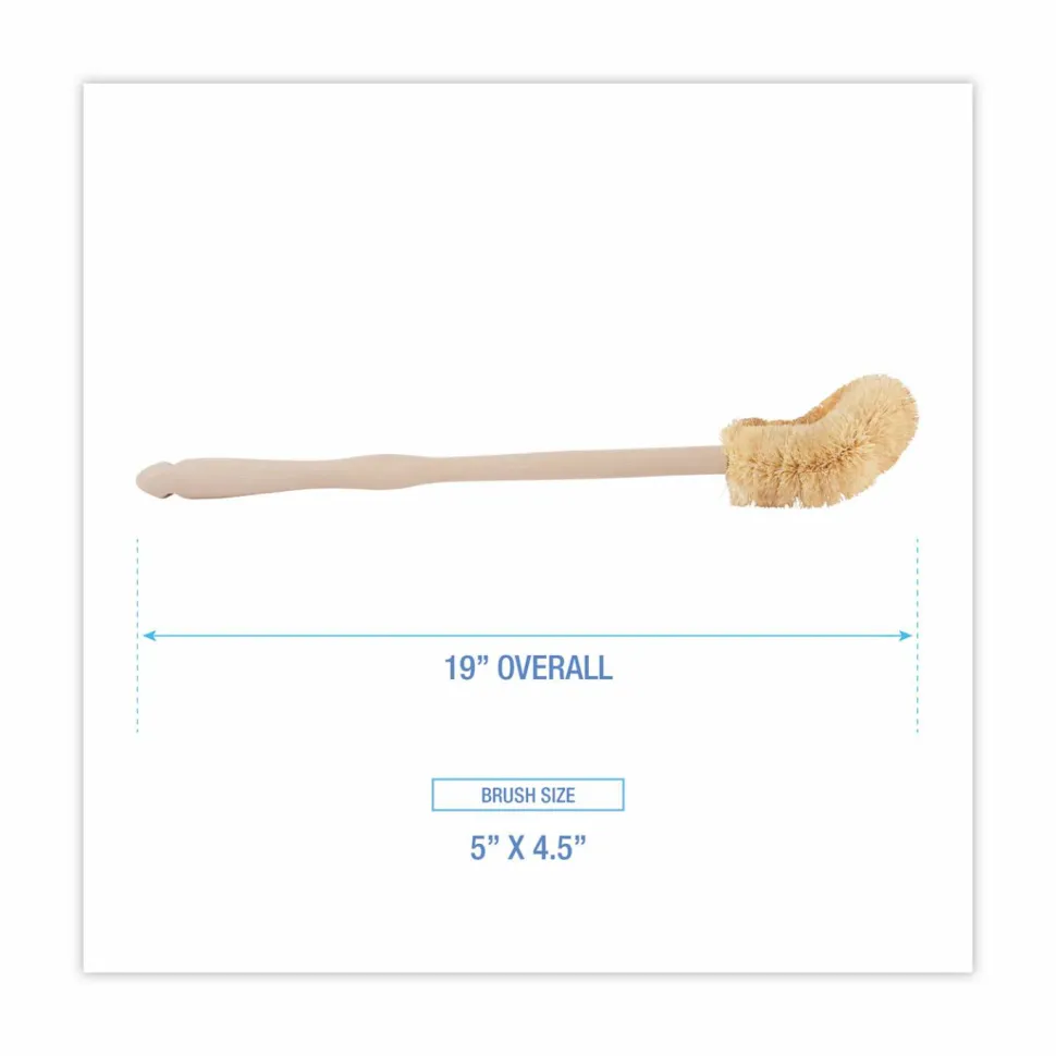 Boardwalk Tampico Toilet Bowl Brush, 19" Overall Length, Beige