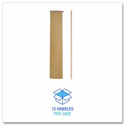 Boardwalk Tapered End Broom Handle, Lacquered Wood, 1.13