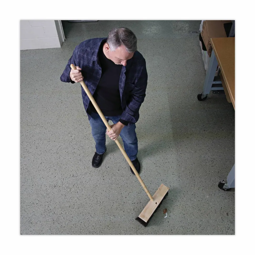 Boardwalk Tapered End Broom Handle, Lacquered Wood, 1.13" dia x 60", Natural