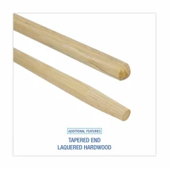 Boardwalk Tapered End Broom Handle, Lacquered Wood, 1.13