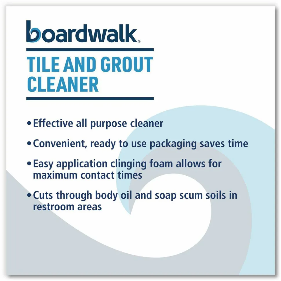 Boardwalk Tile and Grout Cleaner, Minted Evergreen Scent, 32 oz Bottle, 12/Carton