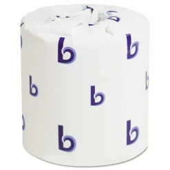 Boardwalk Two-Ply Toilet Tissue, Septic Safe, White, 400 Sheets/Roll, 96 Rolls/Carton