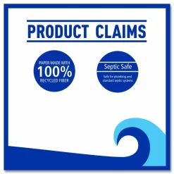 Boardwalk Two-Ply Toilet Tissue, Standard, Septic Safe, White, 4 x 3, 500 Sheets/Roll, 96 Rolls/Carton