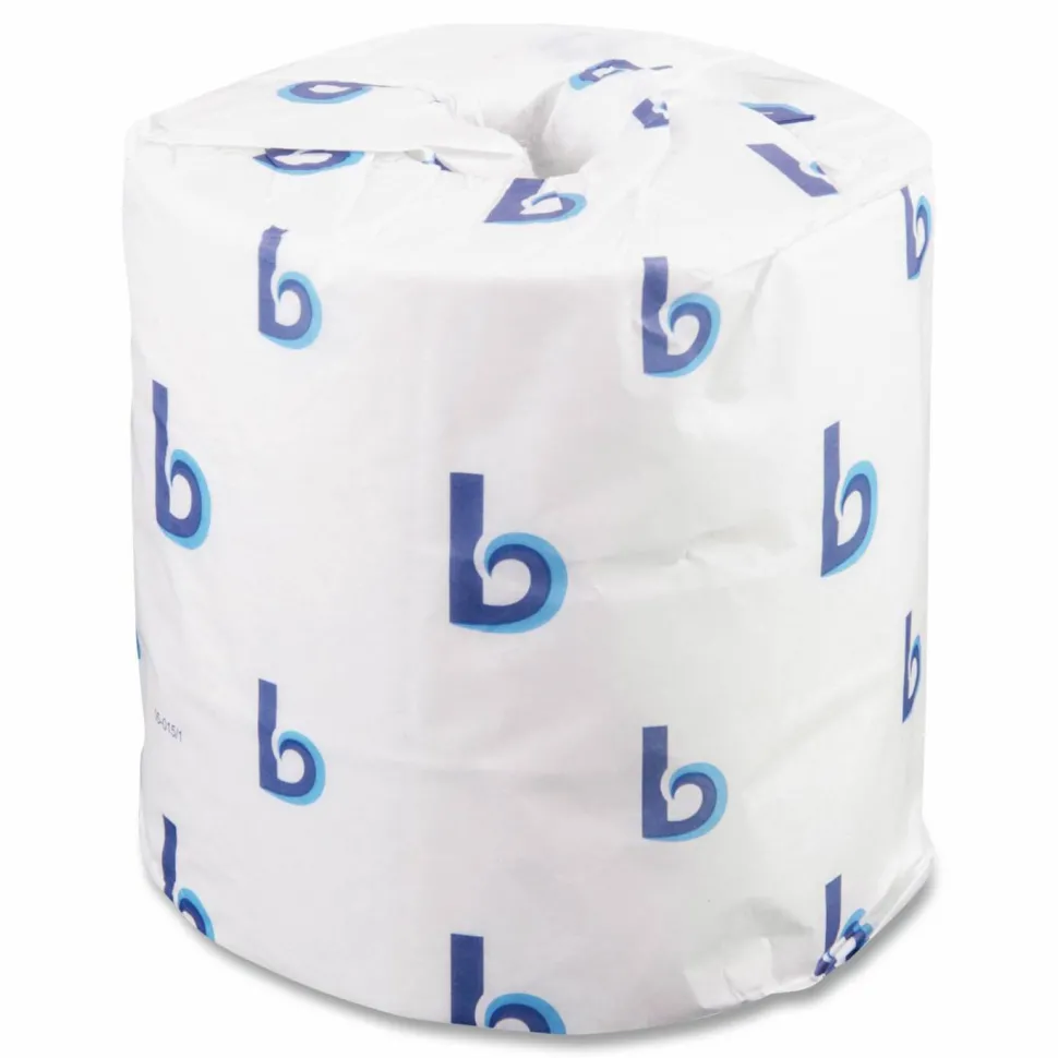 Boardwalk Two-Ply Toilet Tissue, Septic Safe, White, 4.5 x 4.5, 500 Sheets/Roll, 96 Rolls/Carton
