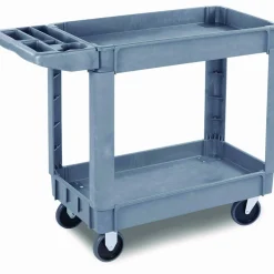 Boardwalk Two-Shelf Utility Cart, Plastic, 2 Shelves, 500 lb Capacity, 17.25