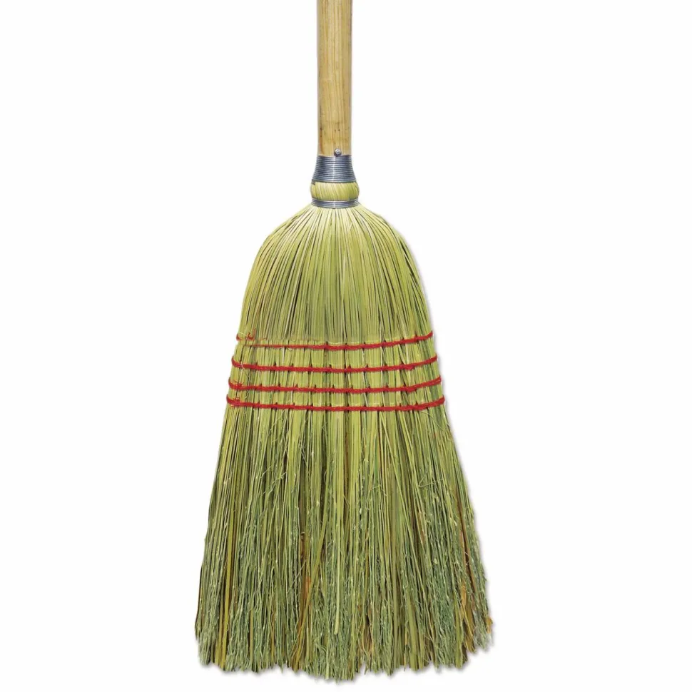 Boardwalk Upright Corn/Fiber Broom, 56" Overall Length, Natural, 6/Carton