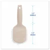 Boardwalk Utility Brush, Cream Nylon Bristles, 5.5" Brush, 3.5" Tan Plastic Handle