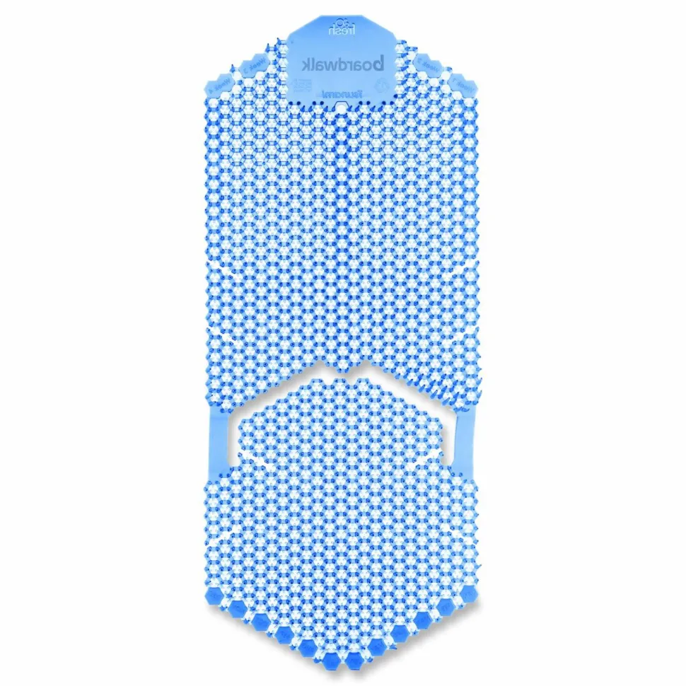 Boardwalk Vertical Urinal Screen, Cotton Blossom Scent, Blue, 5.22 oz, 6/Carton