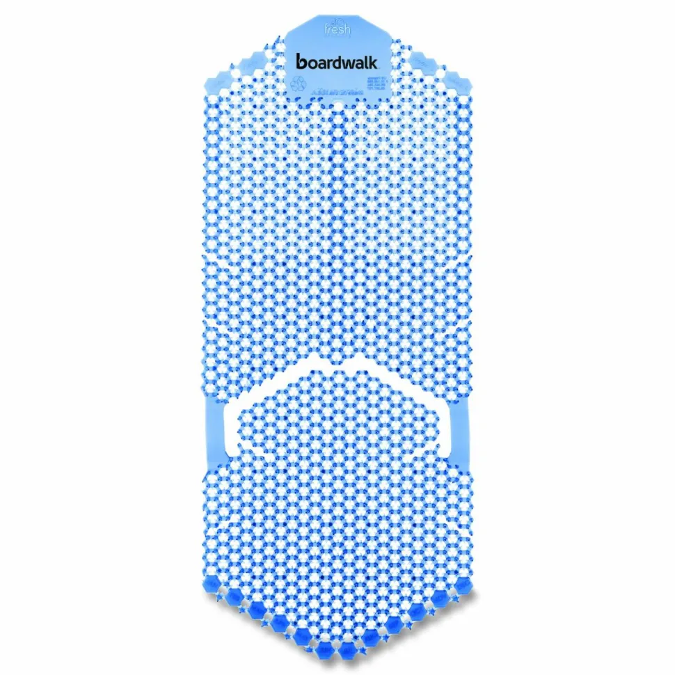 Boardwalk Vertical Urinal Screen, Cotton Blossom Scent, Blue, 5.22 oz, 6/Carton