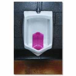 Boardwalk Vertical Urinal Screen, Spiced Apple Scent, Red, 5.22 oz, 6/Carton