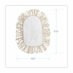 Boardwalk Wedge Dust Mop Head, Cotton, 17.5 x 13.5, White