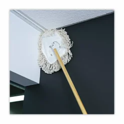 Boardwalk Wedge Dust Mop Head, Cotton, 17.5 x 13.5, White