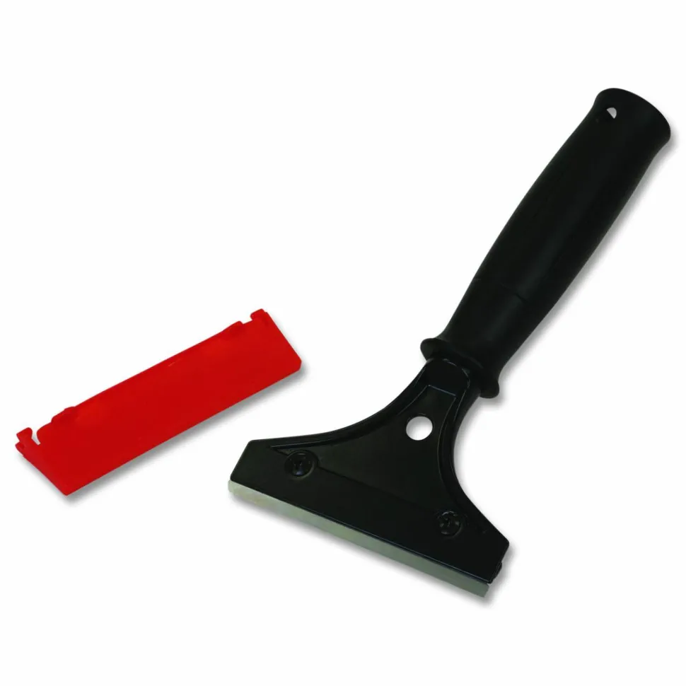 Boardwalk Window Cleaning Kit, 12" Wide Combo Washer/Squeegee, 8 ft Extension Pole, 4" Wide Scraper with 8" Handle