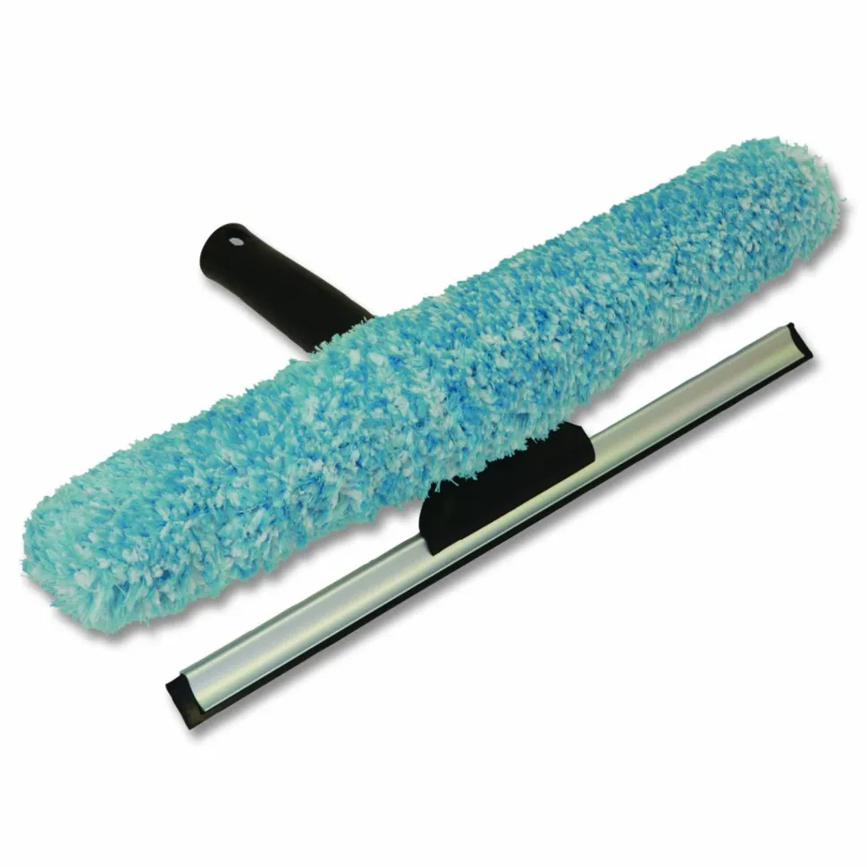 Boardwalk Window Cleaning Kit, 12" Wide Combo Washer/Squeegee, 8 ft Extension Pole, 4" Wide Scraper with 8" Handle
