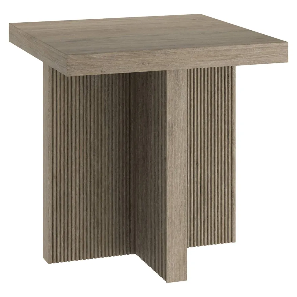 Boden 22" Wide Square Side Table in Antiqued Gray Oak