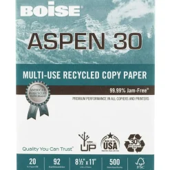 Boise ASPEN 30 Multi-Use Printer & Copy Paper, White, Letter (8.5