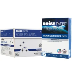 Boise POLARIS Premium Multi-Use Printer & Copy Paper, White, Letter (8.5" x 11"), 5000 Sheets Per Case, 20 Lb, 97 Brightness, FSC Certified