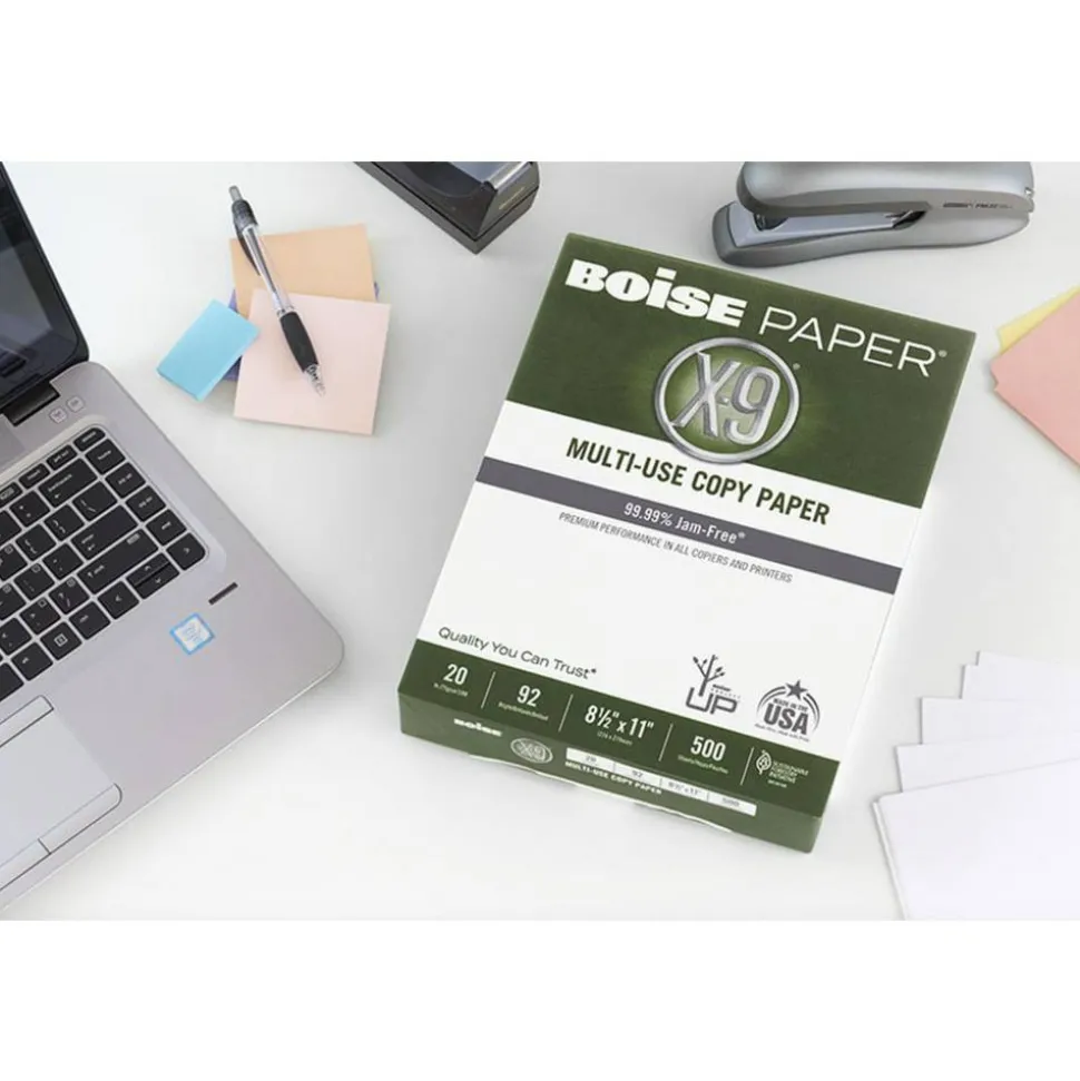 Boise X-9 Multi-Use Printer & Copy Paper, White, Letter (8.5" x 11"), 2500 Sheets Per Case, 20 Lb, 92 Brightness